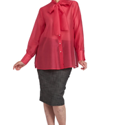 Camicia Cloe in organza fucsia