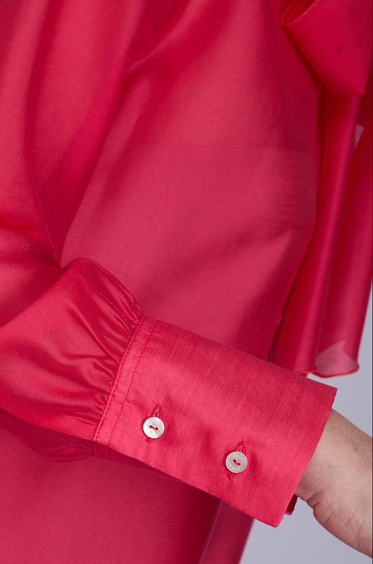 Camicia Cloe in organza fucsia