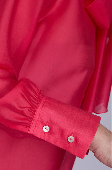 Camicia Cloe in organza fucsia