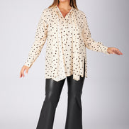 Camicia Cloe pois nero su panna