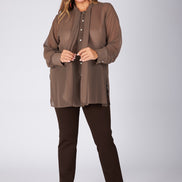 Camicia Cloe poly voile mastice