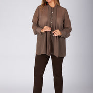 Camicia Cloe poly voile mastice