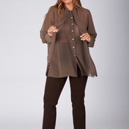 Camicia Cloe poly voile mastice