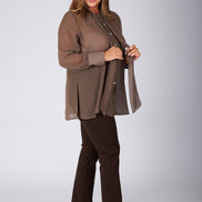 Camicia Cloe poly voile mastice