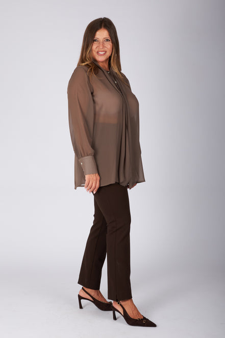 Camicia Cloe poly voile mastice