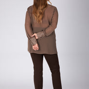 Camicia Cloe poly voile mastice