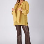 Camicia Cloe poly voile senape