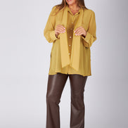 Camicia Cloe poly voile senape