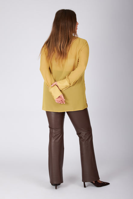 Camicia Cloe poly voile senape