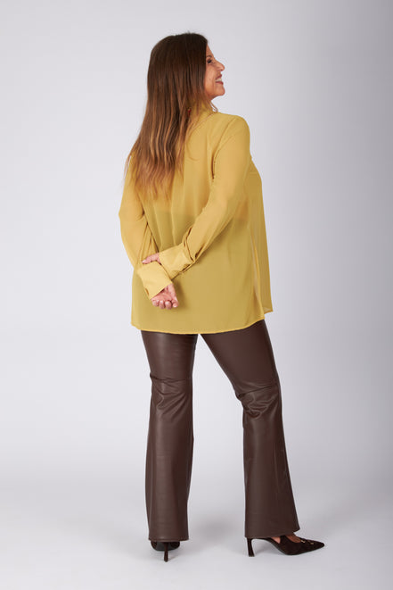 Camicia Cloe poly voile senape