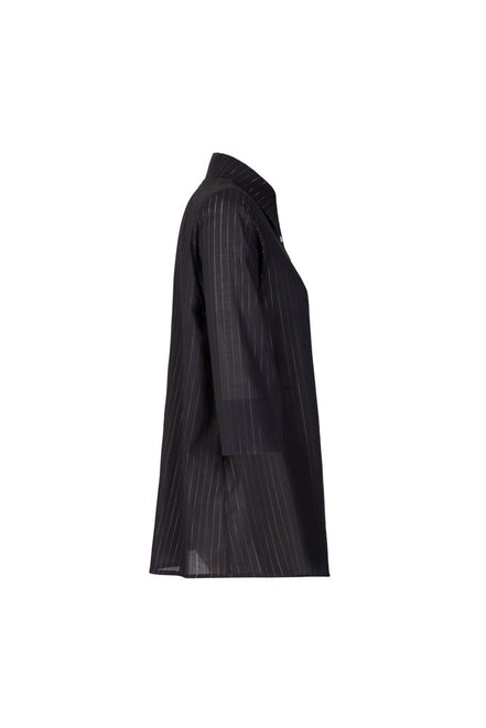 Camicia Milano nero riga lurex