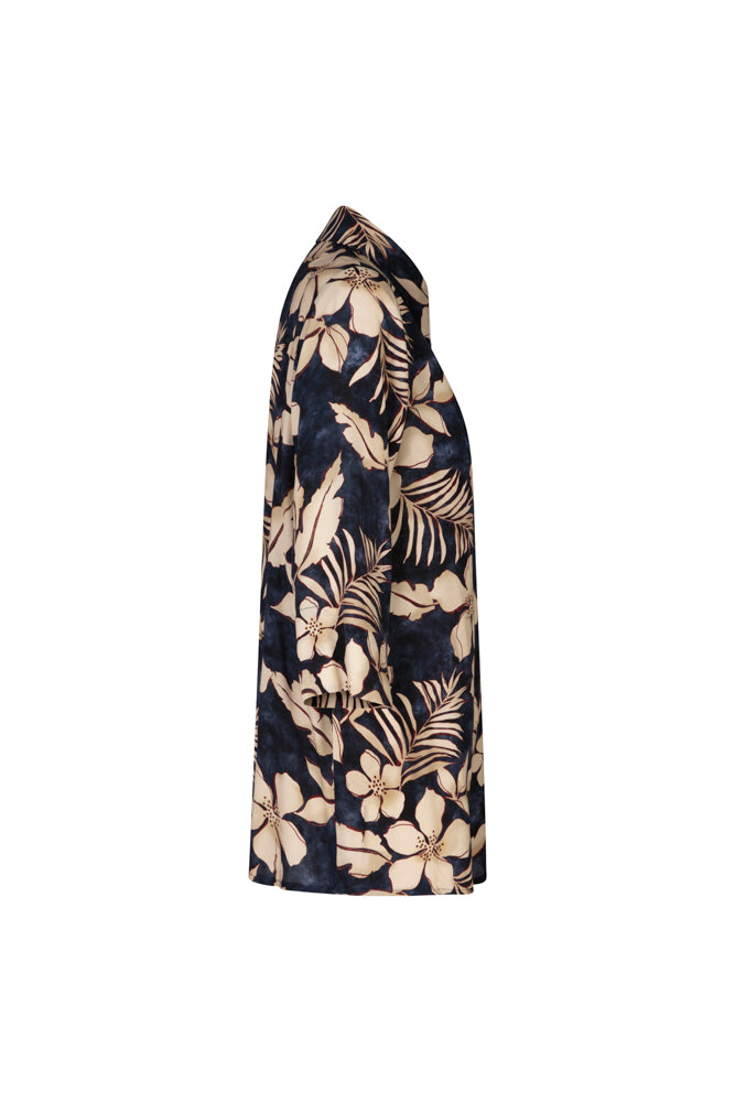 Camicia Milano fantasia fiori blu e vino