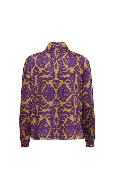 Camicia London disegno viola