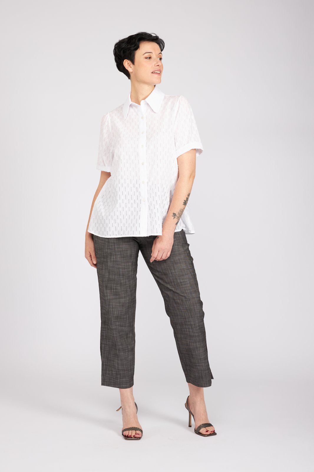 Camicia Emily in garza bianca
