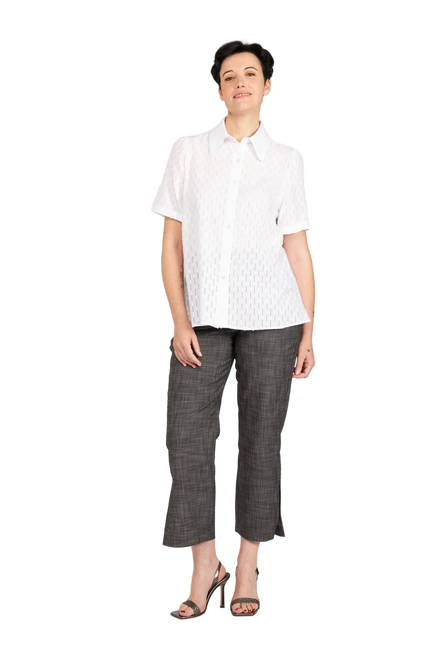 Camicia Emily in garza bianca