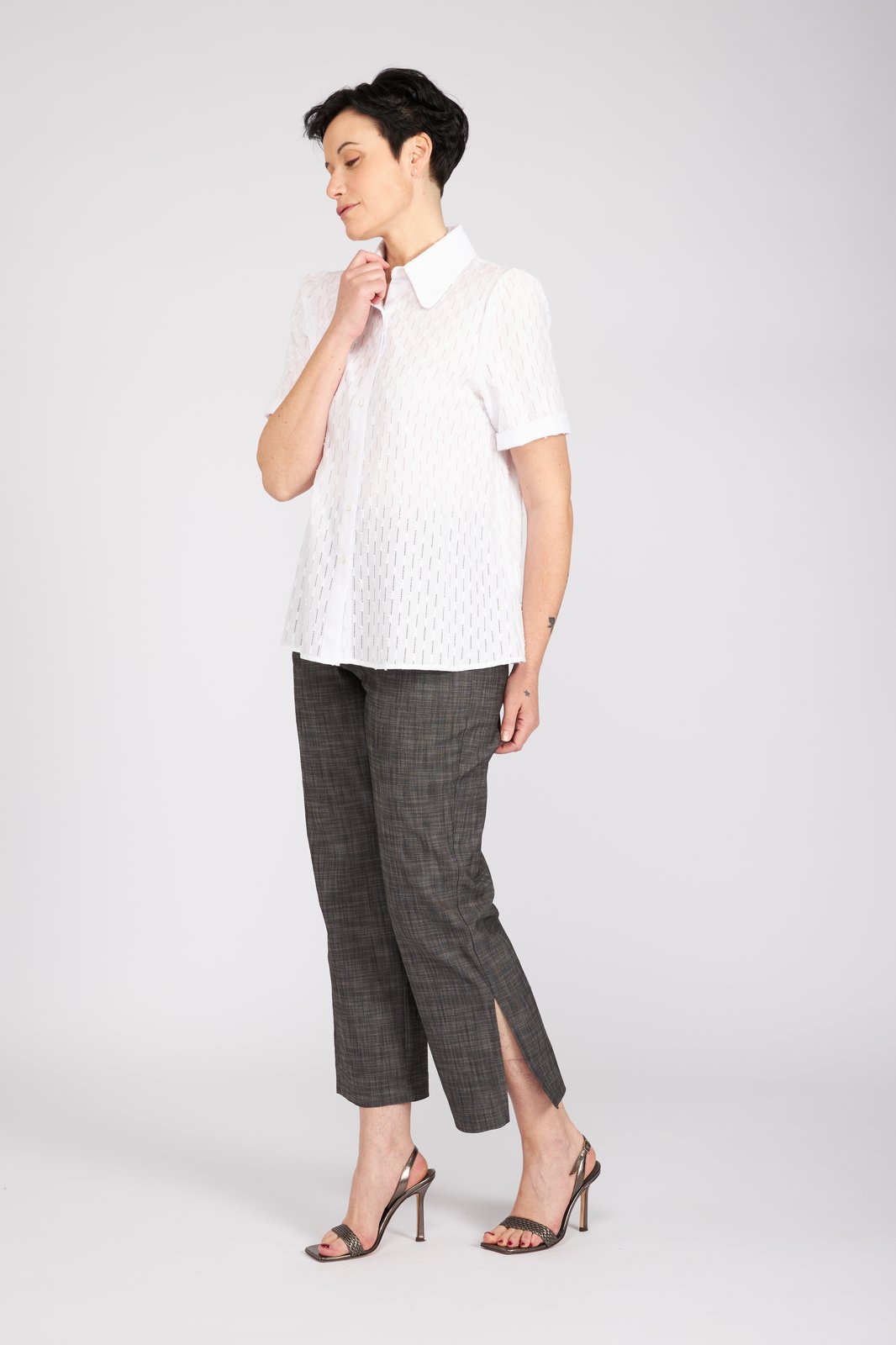 Camicia Emily in garza bianca