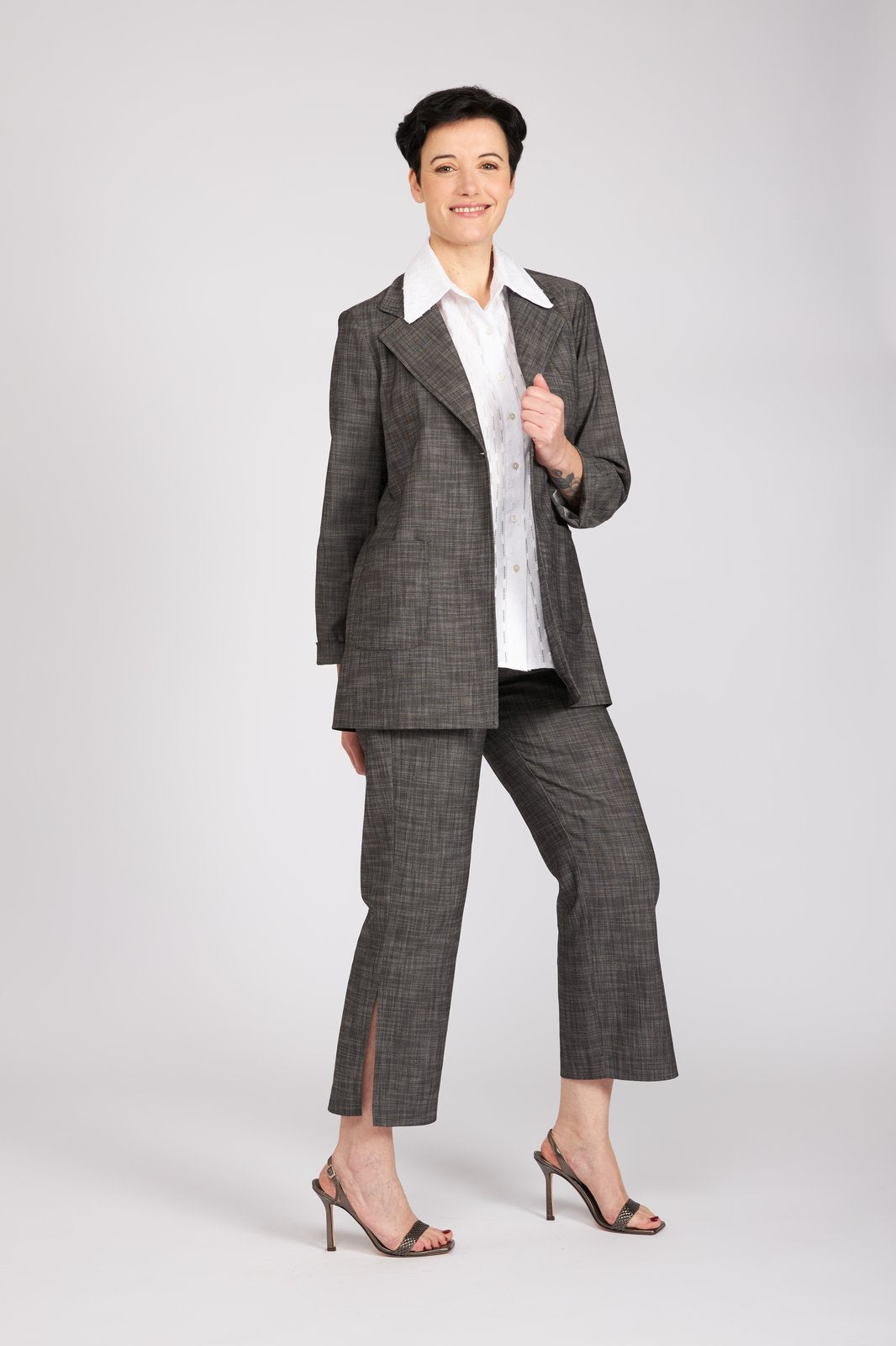 Camicia Emily in garza bianca