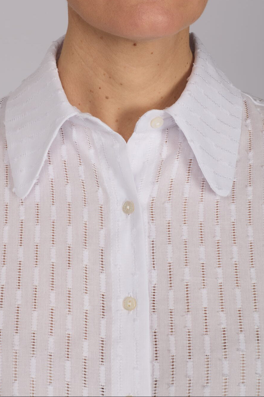 Camicia Emily in garza bianca