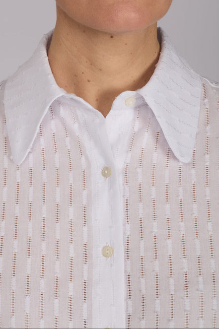 Camicia Emily in garza bianca