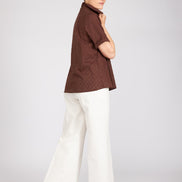 Camicia Emily in garza cioccolato