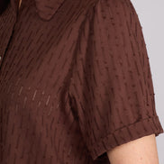 Camicia Emily in garza cioccolato