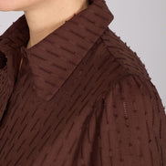 Camicia Emily in garza cioccolato