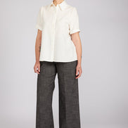 Camicia Emily in plumetis panna