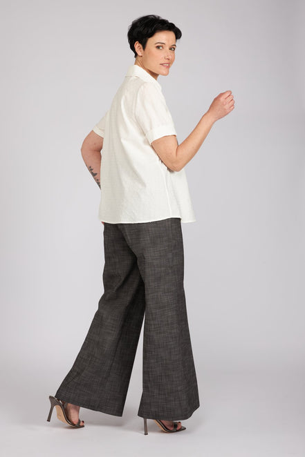 Camicia Emily in plumetis panna