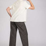 Camicia Emily in plumetis panna