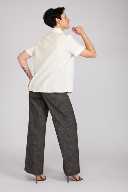 Camicia Emily in plumetis panna