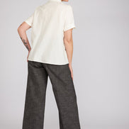 Camicia Emily in plumetis panna