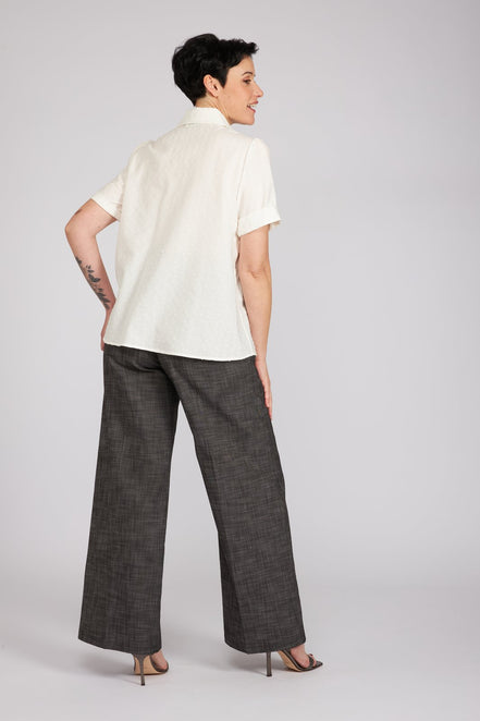 Camicia Emily in plumetis panna