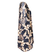 Camicia India fantasia fiori blu vino