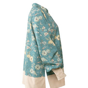 Camicia Paris fantasia fiori fondo azzurro