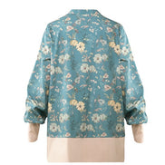 Camicia Paris fantasia fiori fondo azzurro