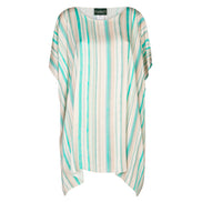 India Shirt in Beige and Green Stripe