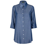 Camicia Milano in satin effetto jeans