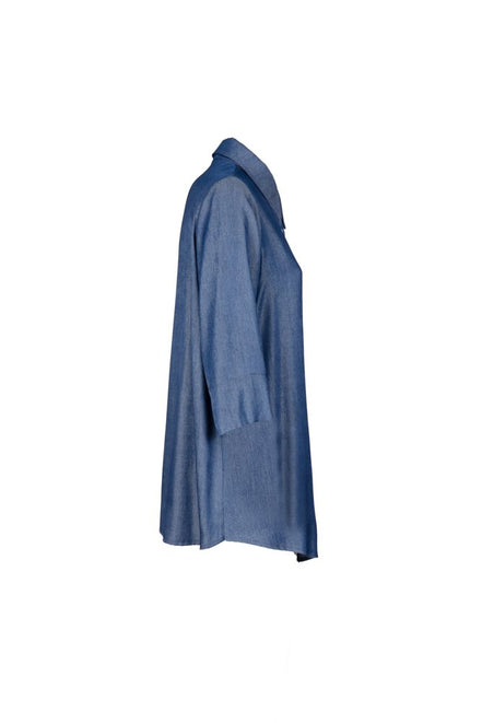 Camicia Milano in satin effetto jeans