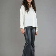 Camicia London techno satin avorio
