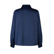 Camicia London techno satin blu