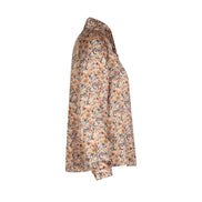 Camicia donna London corta in satin di viscosa stampa fiori