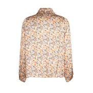 Camicia donna London corta in satin di viscosa stampa fiori