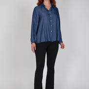 Camicia donna London in satin jeans