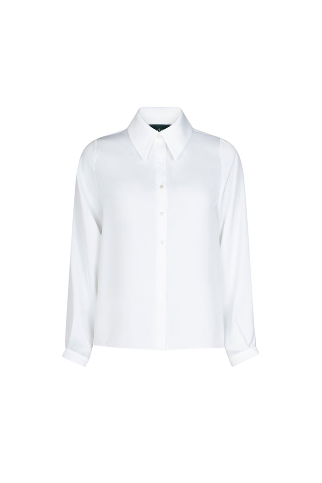 Camicia London techno satin latte