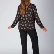 Camicia London stampa nera mattone