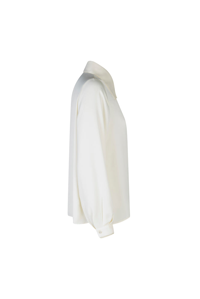 Camicia London techno satin avorio