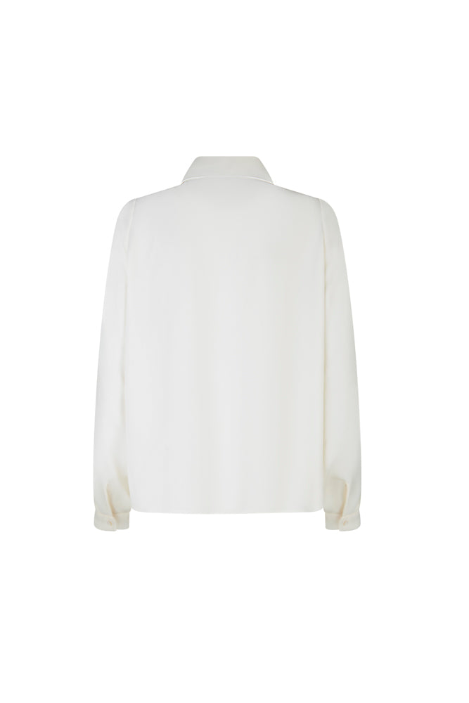 Camicia London techno satin avorio