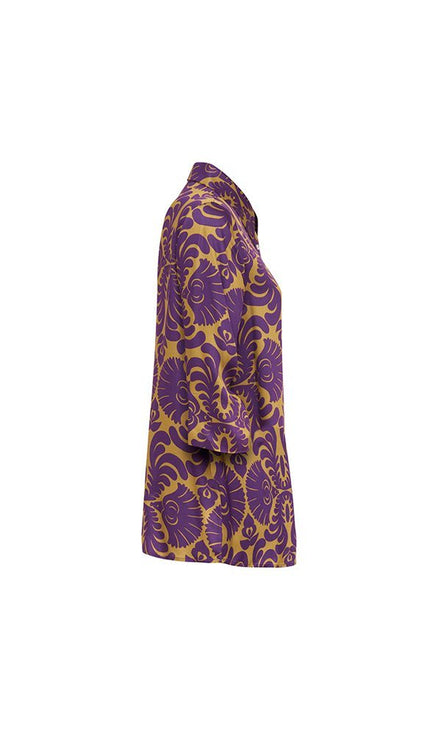 Camicia Milano disegno viola