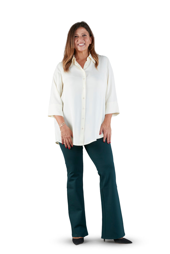 Camicia Milano techno satin avorio