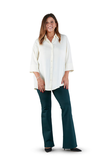 Camicia Milano techno satin avorio